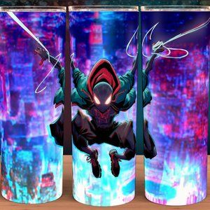 Spider-man Miles Morales Neon City Cup Mug Tumbler  20oz